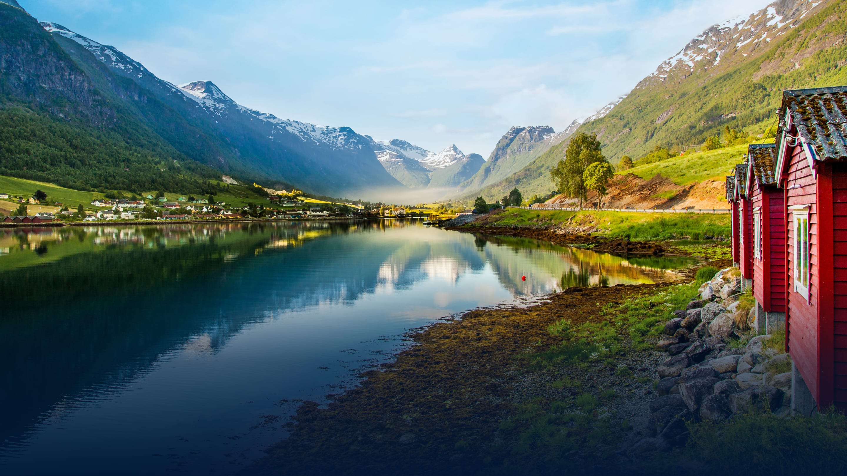 Scenic view of glacier in Brikdalsbreen, Norway