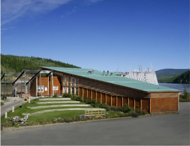 Exterior view of the Dänojà Zho cultural center in Dawson City, Yukon
